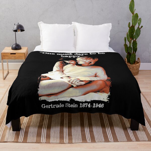 Item preview, One Must Dare to be Happy, Feminist LGBT Design Gertrude Stein, Women's Rights, Girl Power! designed and sold by Proverbial Wisdom Design.