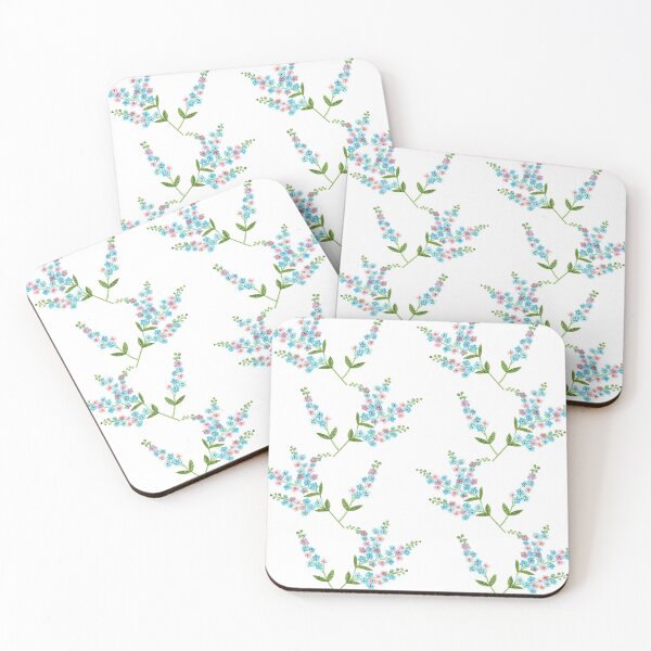 Item preview, forget me not flowers watercolor hand drawn seamless pattern designed and sold by linagaiaart.