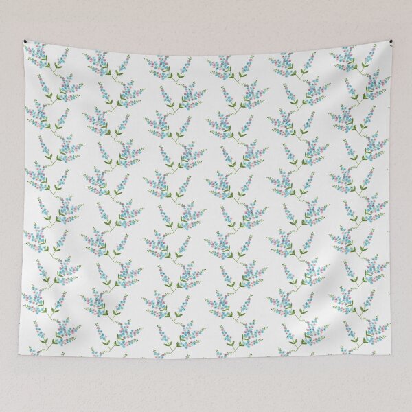 Item preview, forget me not flowers watercolor hand drawn seamless pattern designed and sold by linagaiaart.