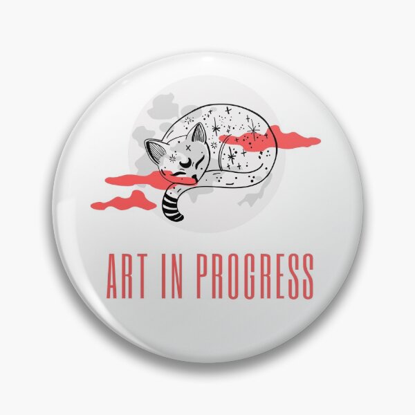 Item preview, Art in Progress Cat & Moon Coral Light designed and sold by Sershni.