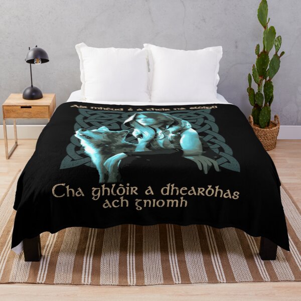 Item preview, Not Words But Deeds, Gaelic Language Proverb, Celtic Inspirational Design, Celtic Wisdom, Irish Proverb Design designed and sold by Proverbial Wisdom Design.