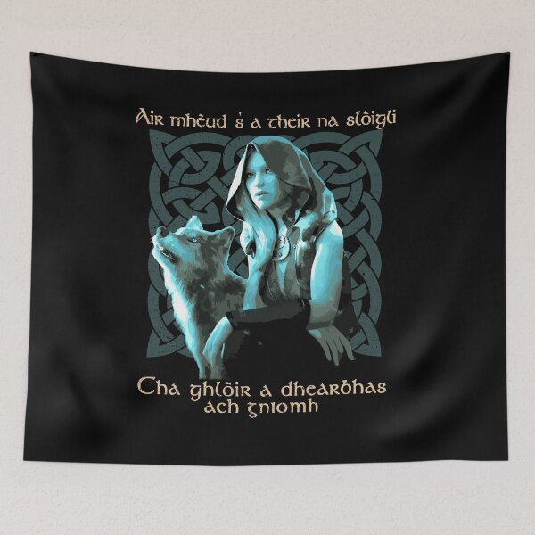 Item preview, Not Words But Deeds, Gaelic Language Proverb, Celtic Inspirational Design, Celtic Wisdom, Irish Proverb Design designed and sold by Proverbial Wisdom Design.