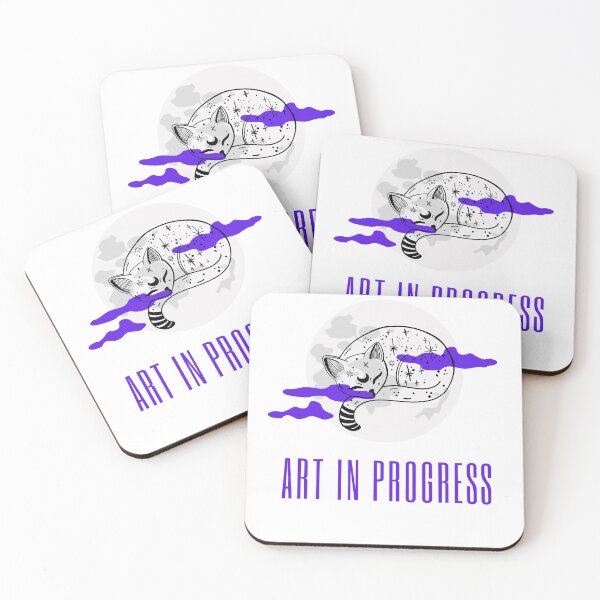 Item preview, Art in Progress Cat & Moon Purple Light designed and sold by Sershni.