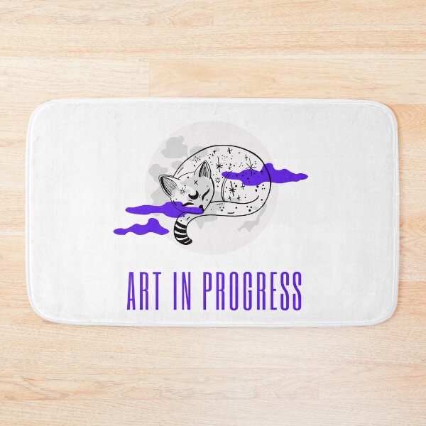 Item preview, Art in Progress Cat & Moon Purple Light designed and sold by Sershni.