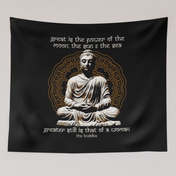 Item preview, Great is the Power of a Woman, Buddhist Motivational Quote, The Buddha, Mandala, Buddhist Gift designed and sold by Proverbial Wisdom Design.