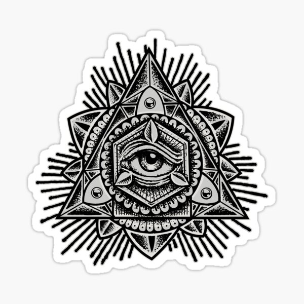 All Seeing Eye, Triangle 3rd Eye Occult Symbol Sticker -  Canada