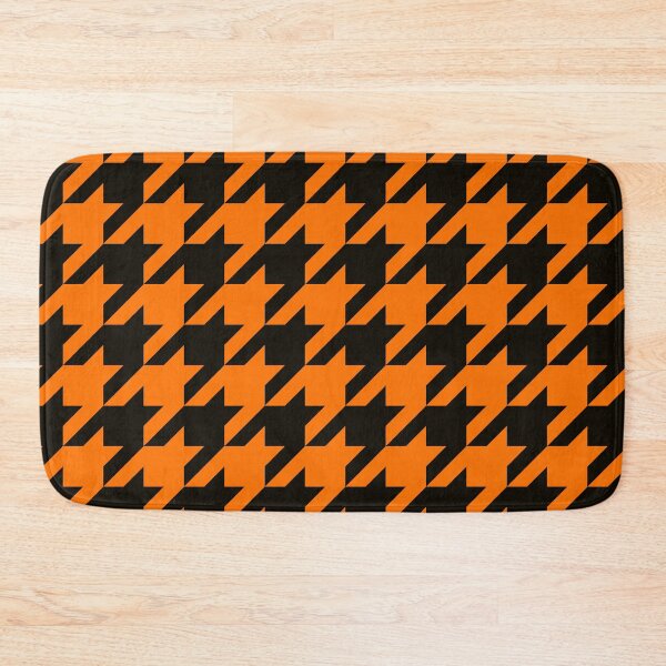 Item preview, Orange and Black Houndstooth Large designed and sold by Feeling Artsy.