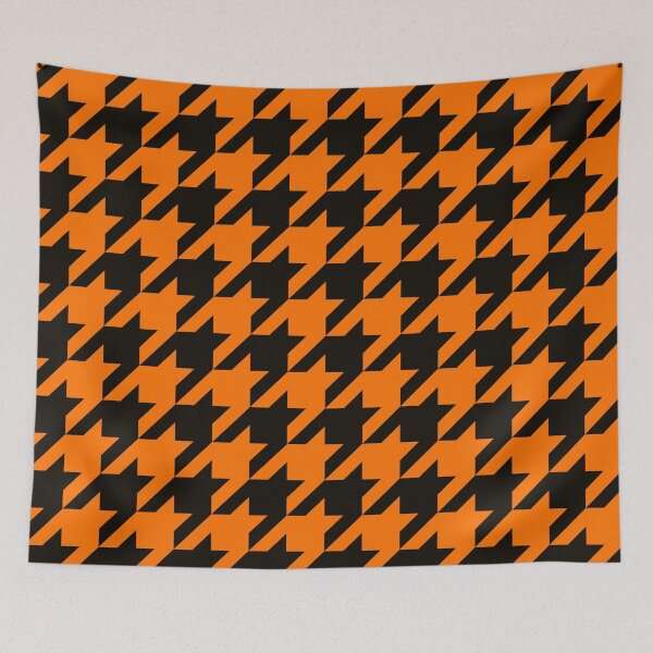 Item preview, Orange and Black Houndstooth Large designed and sold by Feeling Artsy.