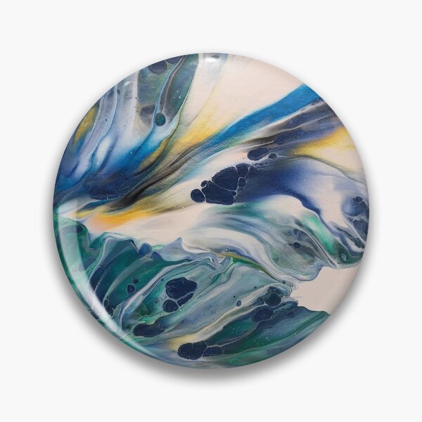 Aperçu de l'œuvre Art fluide, verser acrylique, motif de feuille abstraite d'art liquide créée et vendue par Felicity Osborne.