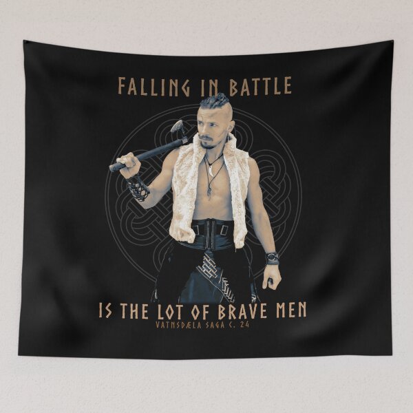 Item preview, Falling in Battle is the Lot of Brave Man, Norse Mythology, Viking Design, Norse Proverb, Vikings, Viking Gift designed and sold by Proverbial Wisdom Design.