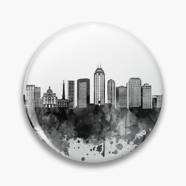 Item preview, indianapolis skyline bw designed and sold by BekimART2.