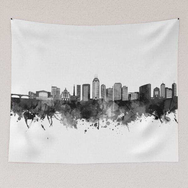 Item preview, indianapolis skyline bw designed and sold by BekimART2.