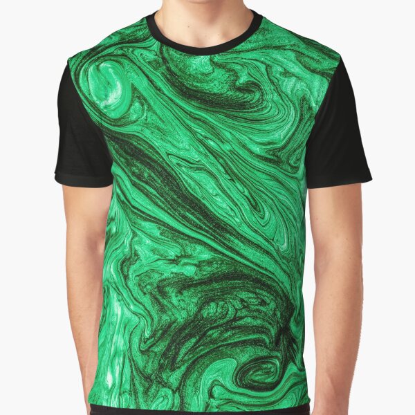 glamour 005 flüssige grüne Farben Grafik T-Shirt