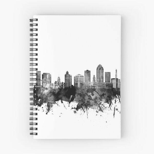 Artikelvorschau, Skyline von Des Moines (Schwarzweiß) entworfen und verkauft von BekimART2.