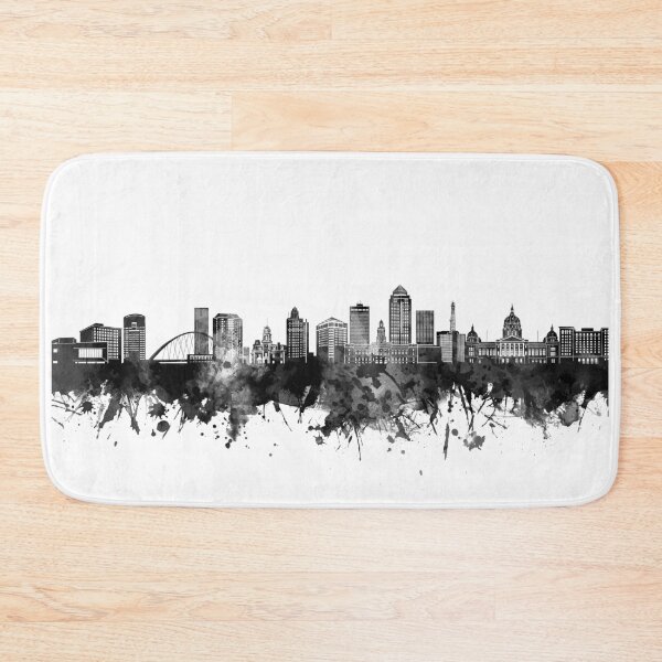 Item preview, des moines skyline bw designed and sold by BekimART2.
