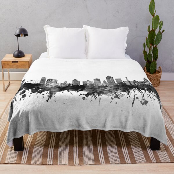 Item preview, des moines skyline bw designed and sold by BekimART2.