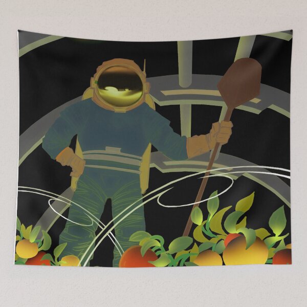 Item preview, VINTAGE NASA Farmers Wanted for Survival on Mars Retro Style Emblem designed and sold by kawrdesigns.