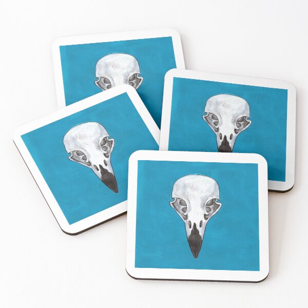 Item preview, Cerulean Bird Skull designed and sold by MalteseLizzie.