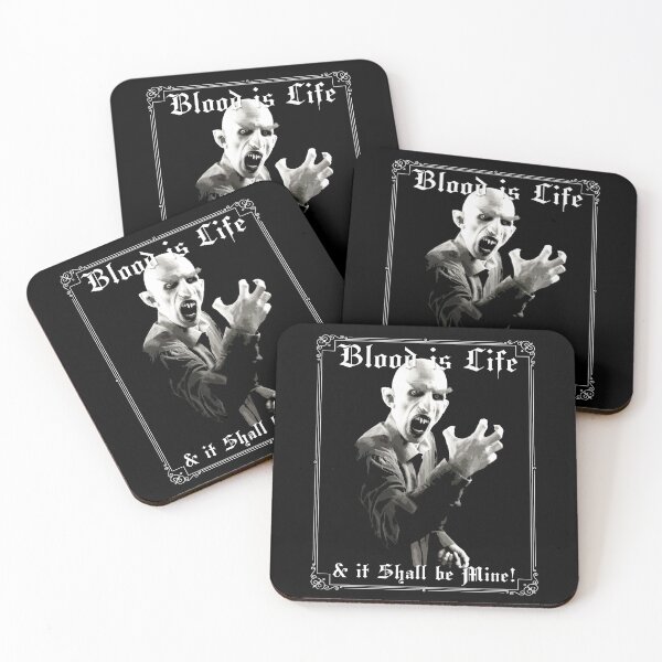 Aperçu de l'œuvre Le sang c'est la vie ! Gothique occulte, Conception de vampire, Nosferatu, Blood Lust, Goth Design, Cadeau occulte créée et vendue par Proverbial Wisdom Design.