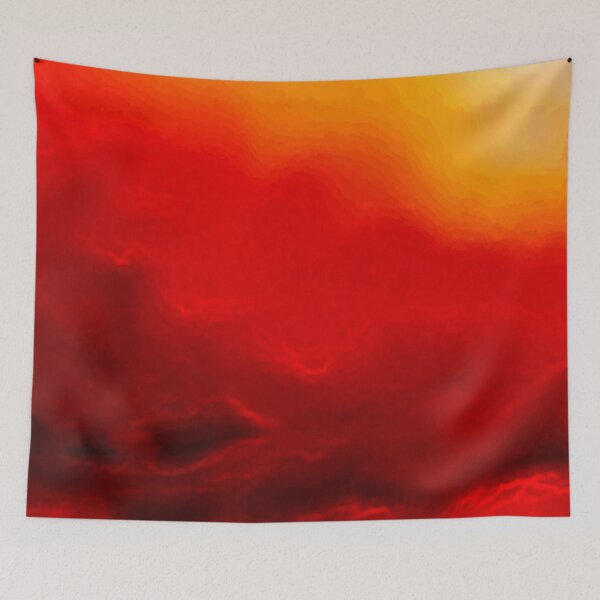 Item preview, Among Red Clouds, Abstract Digital Painting designed and sold by blueocan.