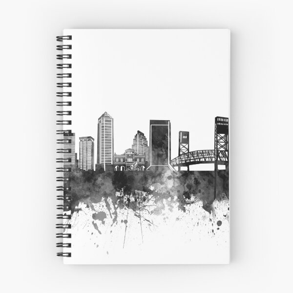 Item preview, jacksonville skyline bw designed and sold by BekimART2.