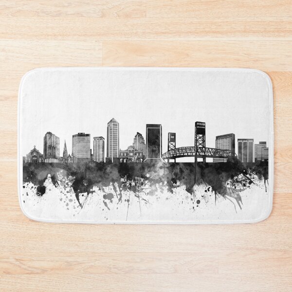 Item preview, jacksonville skyline bw designed and sold by BekimART2.