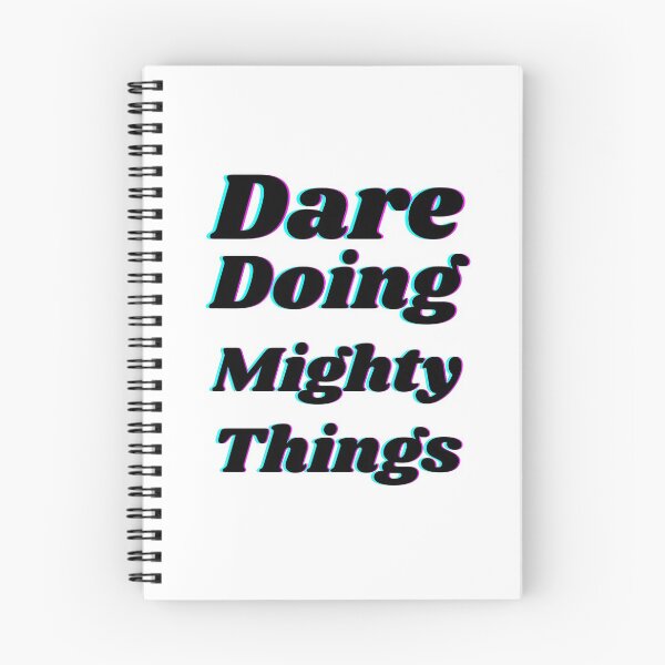 Item preview, Dare doing mighty things in black text with a glitch designed and sold by AnnaBBS.