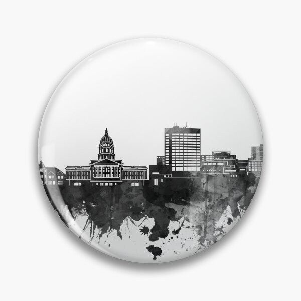 Item preview, topeka skyline bw designed and sold by BekimART2.