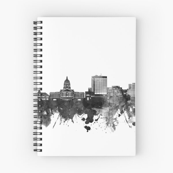 Item preview, topeka skyline bw designed and sold by BekimART2.