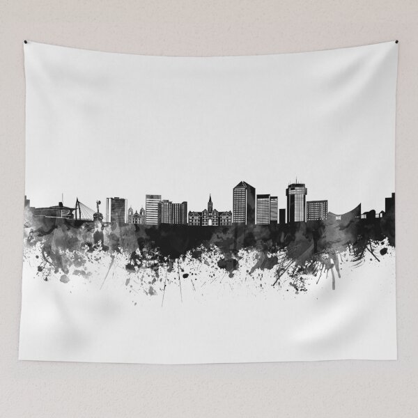 Item preview, wichita skyline bw designed and sold by BekimART2.