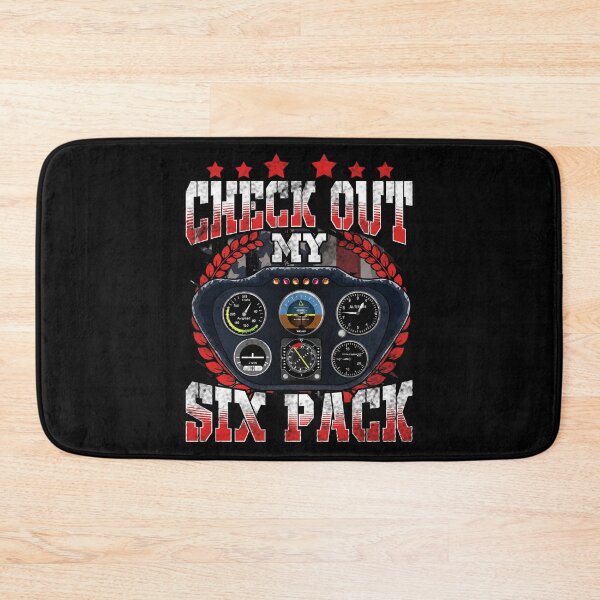 Item preview, Airplane Pilot Check Out My Six Pack License Pun designed and sold by perfectpresents.