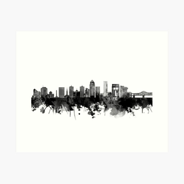 Item preview, louisville skyline bw designed and sold by BekimART2.