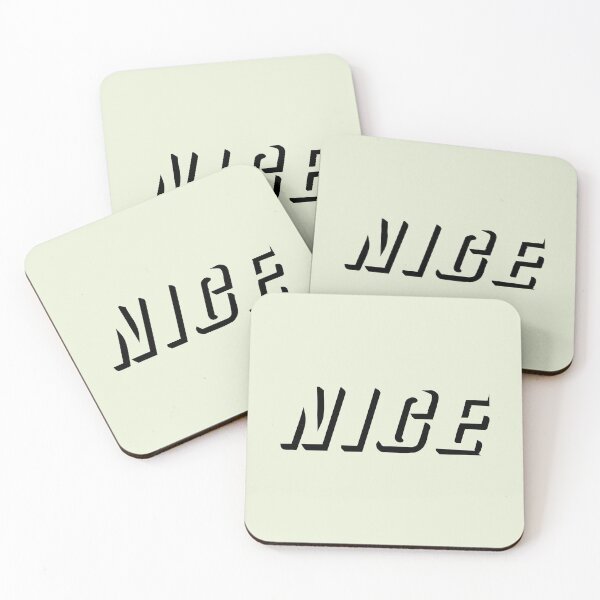 Item preview, NICE word text relief italic (black) designed and sold by SolidEarthArt.