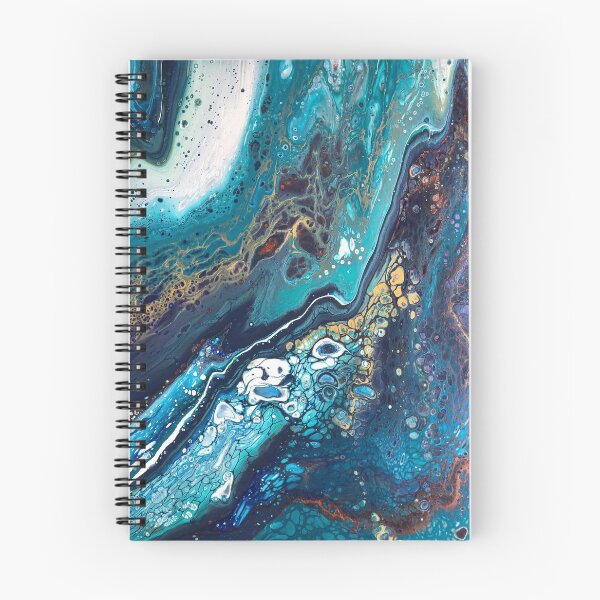 Aperçu de l'œuvre Fluid Art Aqua Waves créée et vendue par Felicity Osborne.