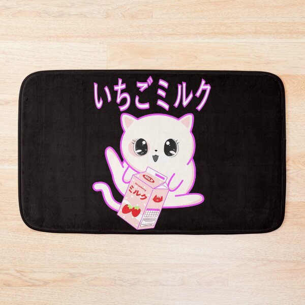 Item preview, Strawberry Milk Carton Pastel Goth Japanese Kawaii Cute Cat designed and sold by MyFreakyWorld.