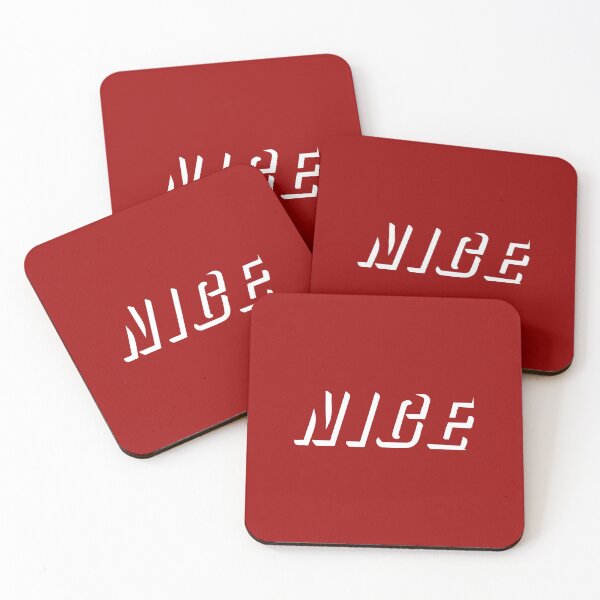 Item preview, NICE word text relief italic (white) designed and sold by SolidEarthArt.