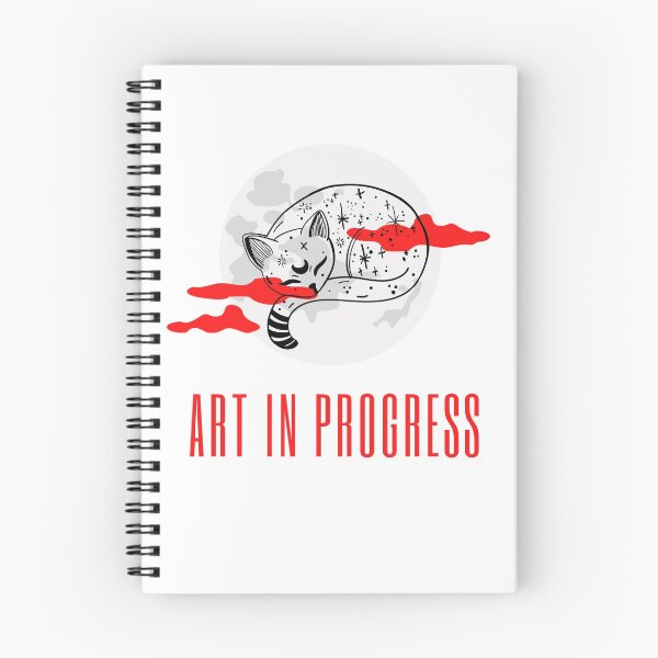 Item preview, Art in Progress Cat & Moon Red Light designed and sold by Sershni.