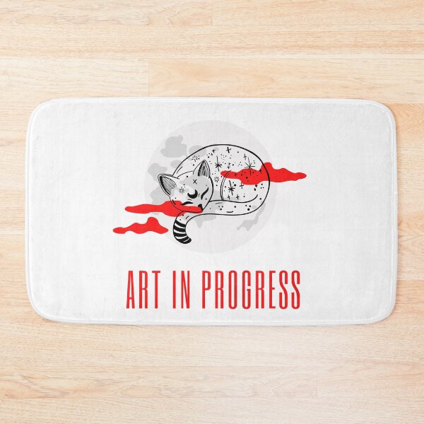 Item preview, Art in Progress Cat & Moon Red Light designed and sold by Sershni.
