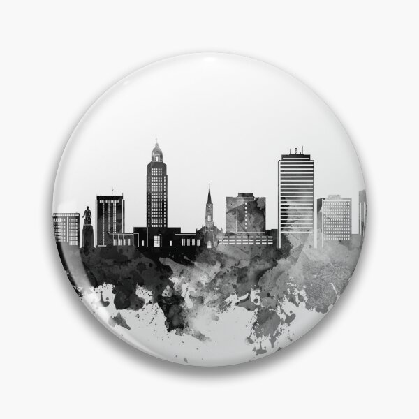 Item preview, baton rouge skyline bw designed and sold by BekimART2.