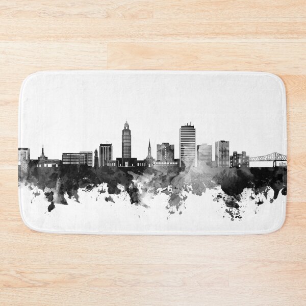 Item preview, baton rouge skyline bw designed and sold by BekimART2.