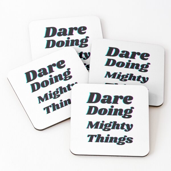 Item preview, Dare doing mighty things in black text with a glitch designed and sold by AnnaBBS.