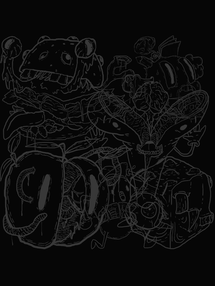 Thumbnail 4 of 4, Boxy T-Shirt, Character Pattern designed and sold by RottenBrainStem.