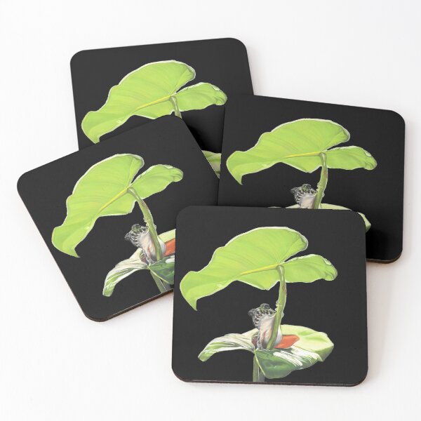 Item preview, New Dawn Frog art black background designed and sold by IslesArt.