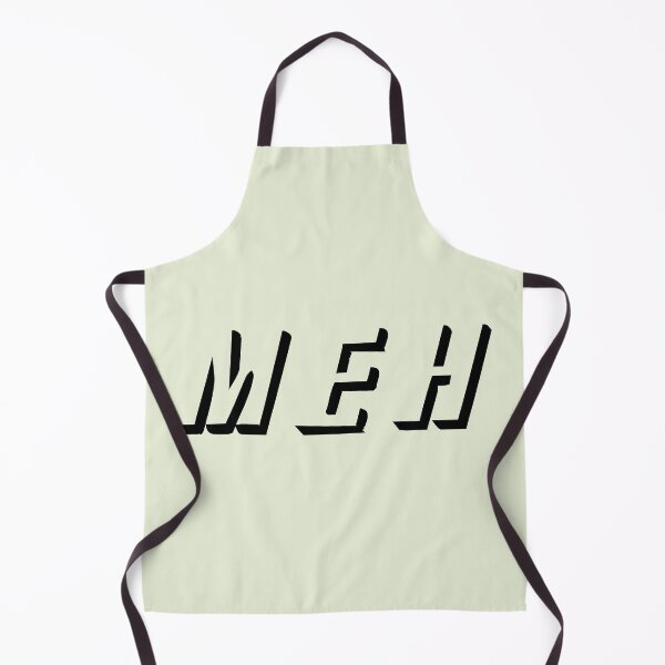 Item preview, MEH word text relief italic (black) designed and sold by SolidEarthArt.