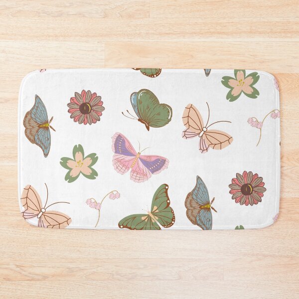 Item preview, Pastel tone butterfly and flower set designed and sold by Doucheka.