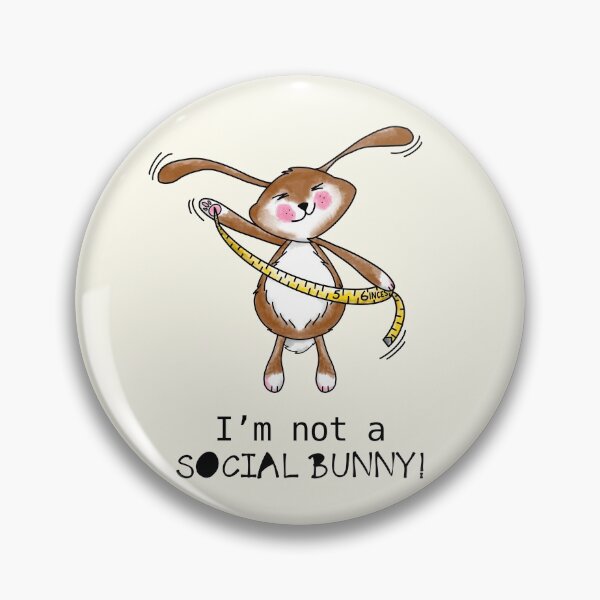 Item preview, Not a social bunny, social distancing, pun, Easter bunny, lockdown Easter designed and sold by Melanie-Palmer.