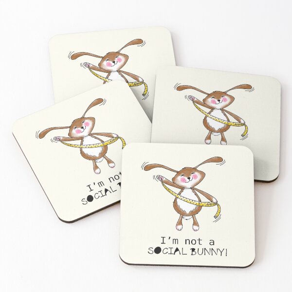 Item preview, Not a social bunny, social distancing, pun, Easter bunny, lockdown Easter designed and sold by Melanie-Palmer.