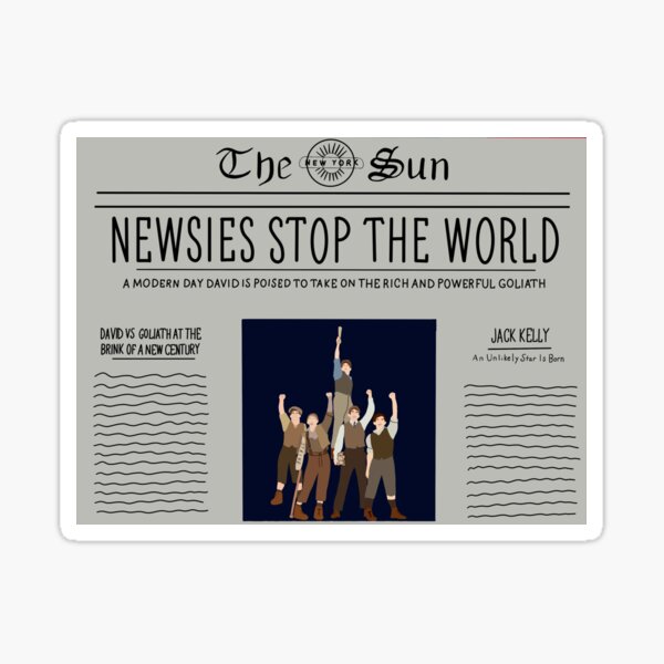 Item preview, Newsies Stop The World  designed and sold by yinzgotstickers.