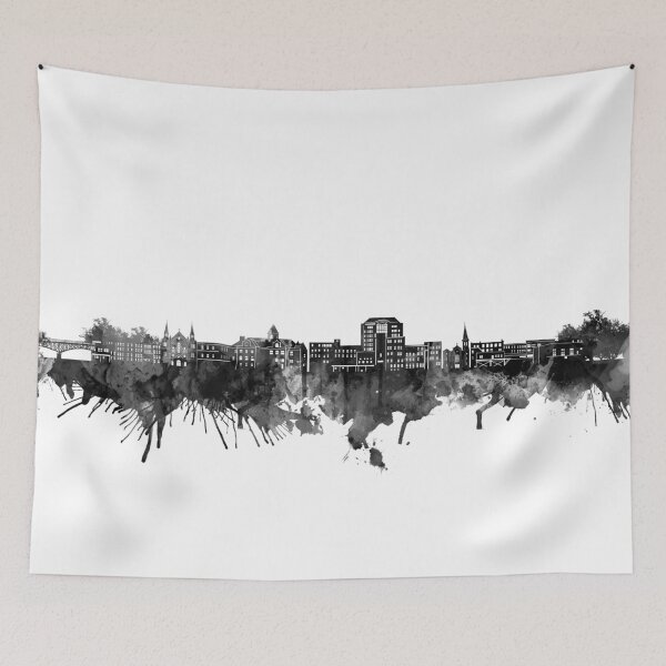 Item preview, augusta maine skyline bw designed and sold by BekimART2.