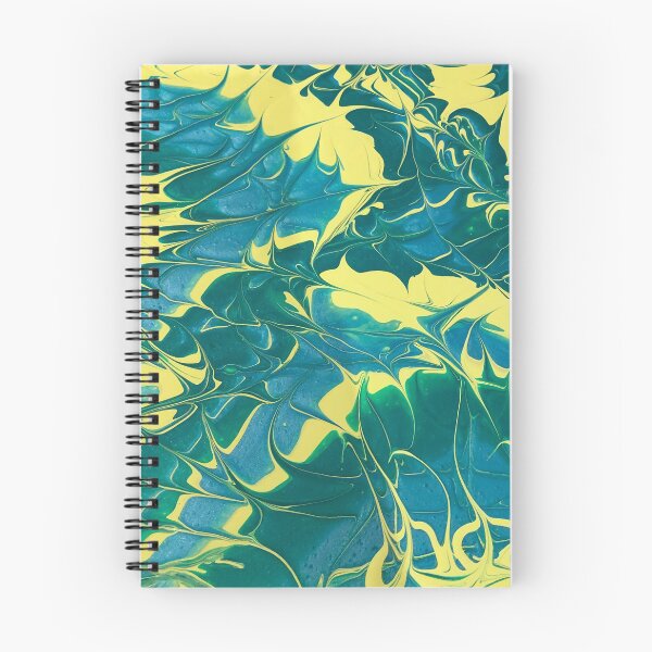 Item preview, Diseño de arte fluido, arte abstracto en azul, verde y amarillo designed and sold by Felicity Osborne.